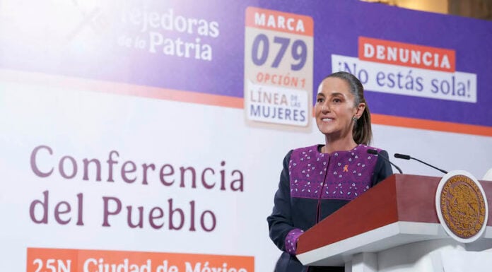 On International Day for the Elimination of Violence against Women, much of President Claudia Sheinbaum's morning press conference focused on the actions her government is taking to protect women.