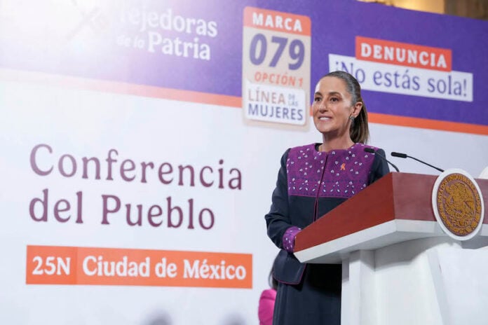 On International Day for the Elimination of Violence against Women, much of President Claudia Sheinbaum's morning press conference focused on the actions her government is taking to protect women.