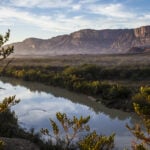 The Rio Grande or Rio Bravo flows through Big Bend National Park in Texas