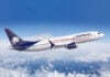 An Aeromexico plane flying