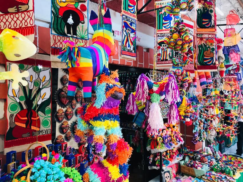 Colorful market in Mexico