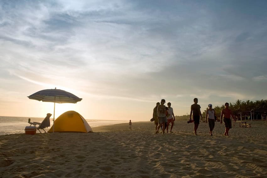 Tourists at the beach