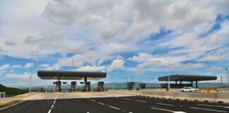 modern highway toll booth