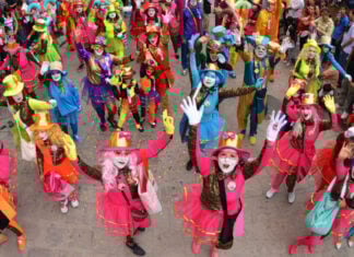A community parade in San Miguel Allende