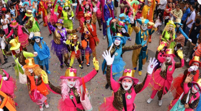 A community parade in San Miguel Allende