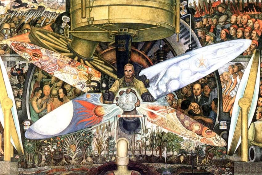 Diego Rivera's mural "El Hombre Controlador del Universo."