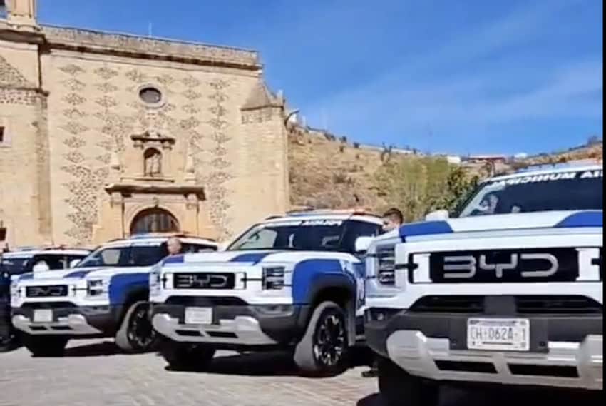 BYD police vehicles in Mexico