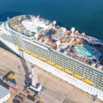 Cruise ship docked in Mazatlán