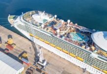 Cruise ship docked in Mazatlán
