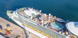 Cruise ship docked in Mazatlán