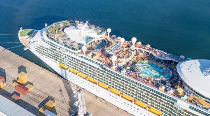 Cruise ship docked in Mazatlán