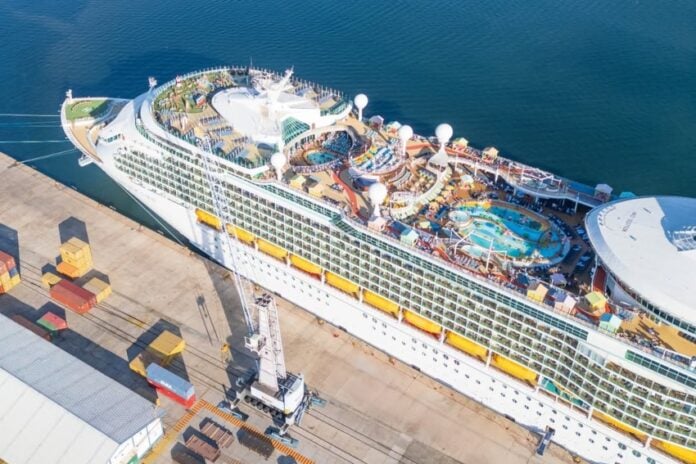 Cruise ship docked in Mazatlán