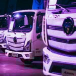 Heavy duty white Foton delivery trucks