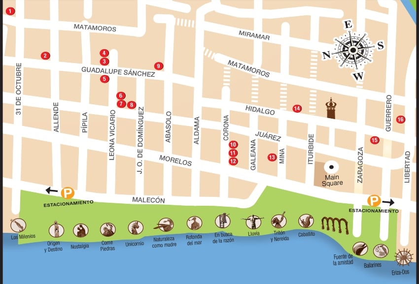 Puerto Vallarta Art Walk map