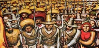 David Alfaro Siqueiros' "Del porfirismo a la Revolución"