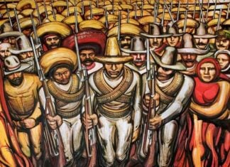 David Alfaro Siqueiros' "Del porfirismo a la Revolución"