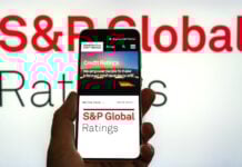 S and P Global Ratings displayed on mobile device