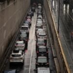 Mexico City, Mexico June 17 2025. Traffic on roads in the western part of Mexico City.