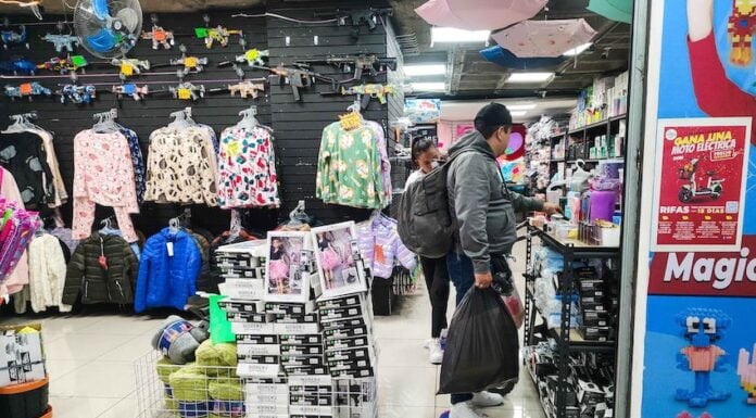 A person shopping at a Chinese market