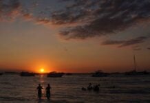 sunset over isla de la mujeres