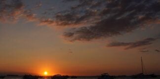sunset over isla de la mujeres