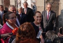 Sheinbaum at Business COuncil luncheon 2025