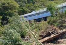 Train derailment in Oaxaca