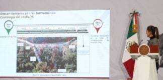 Sheinbaum announced that the Federal Attorney General’s Office (FGR) and the Oaxaca state prosecutor’s office will investigate the cause of the derailment that killed 13 people on Sunday.