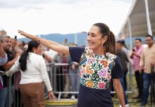 Tlajomulco, Jalisco, México, 3 de agosto de 2025. La doctora Claudia Sheinbaum Pardo, presidenta Constitucional de los Estados Unidos Mexicanos en la inauguración de la primera etapa del Hospital Regional ISSSTE Tlajomulco, Jalisco.