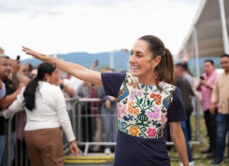 Tlajomulco, Jalisco, México, 3 de agosto de 2025. La doctora Claudia Sheinbaum Pardo, presidenta Constitucional de los Estados Unidos Mexicanos en la inauguración de la primera etapa del Hospital Regional ISSSTE Tlajomulco, Jalisco.