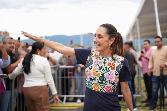 Tlajomulco, Jalisco, México, 3 de agosto de 2025. La doctora Claudia Sheinbaum Pardo, presidenta Constitucional de los Estados Unidos Mexicanos en la inauguración de la primera etapa del Hospital Regional ISSSTE Tlajomulco, Jalisco.