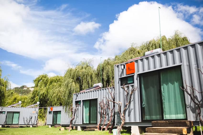 Shipping container hotels