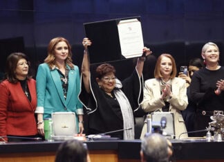 Ernestina Godoy at her confirmation hearing as attorney general