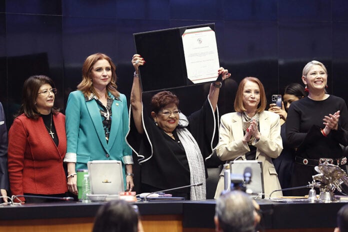 Ernestina Godoy at her confirmation hearing as attorney general