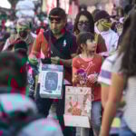 Crowds of families Christmas shopping in downtown Mexico City