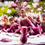 Radish sculptures