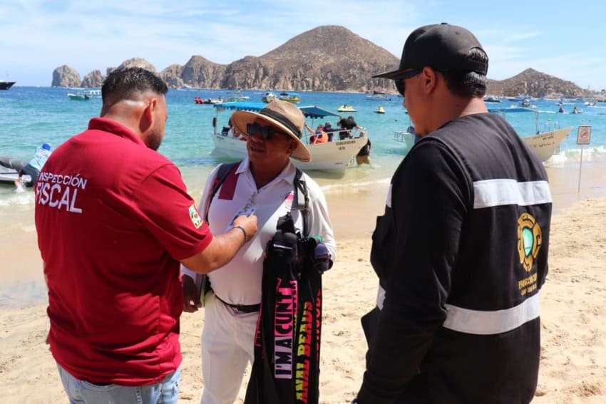 Beach vendor in Los Cabos