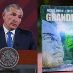Senator Adán Augusto López, with AMLO's book "Grandeza"