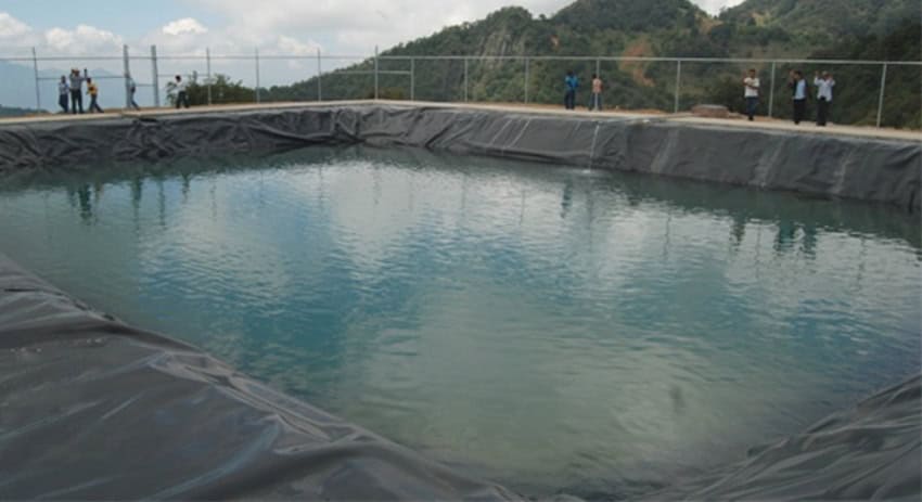 Rain water captured for irrigation