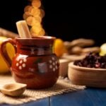 Ponche de Frutas. Christmas fruit punch is an infusion that is consumed in Mexico, traditionally during posadas and Christmas. Served in a clay cup called cantarito