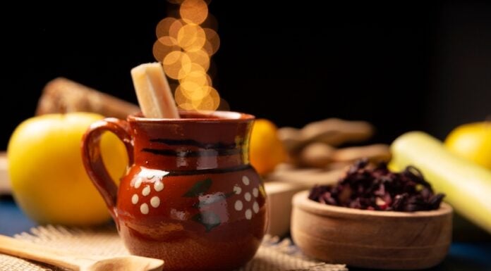 Ponche de Frutas. Christmas fruit punch is an infusion that is consumed in Mexico, traditionally during posadas and Christmas. Served in a clay cup called cantarito