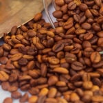 A pile of coffee beans