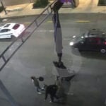 scene of parachutist landing