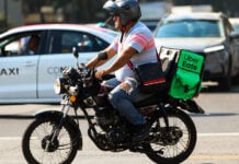 motorcycle delivery driver