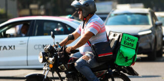 motorcycle delivery driver