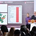 Health Minister David Kershenobich joined President Claudia Sheinbaum at her morning press conference Tuesday