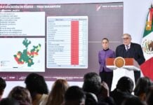 Health Minister David Kershenobich joined President Claudia Sheinbaum at her morning press conference Tuesday