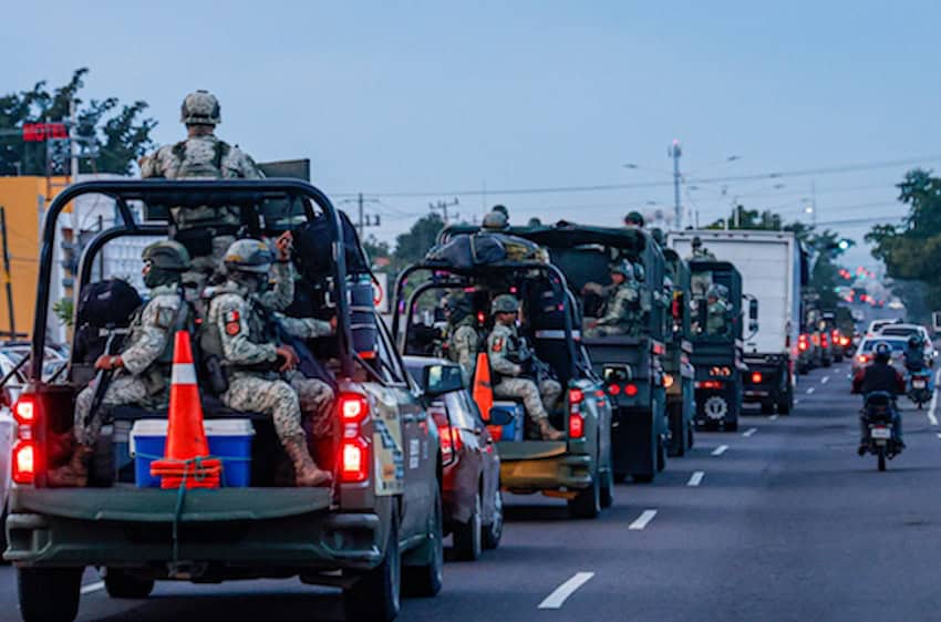 army vehicles in Culiacán