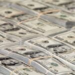 Stacks of dollar bills