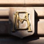 Bank of Mexico logo on a wall